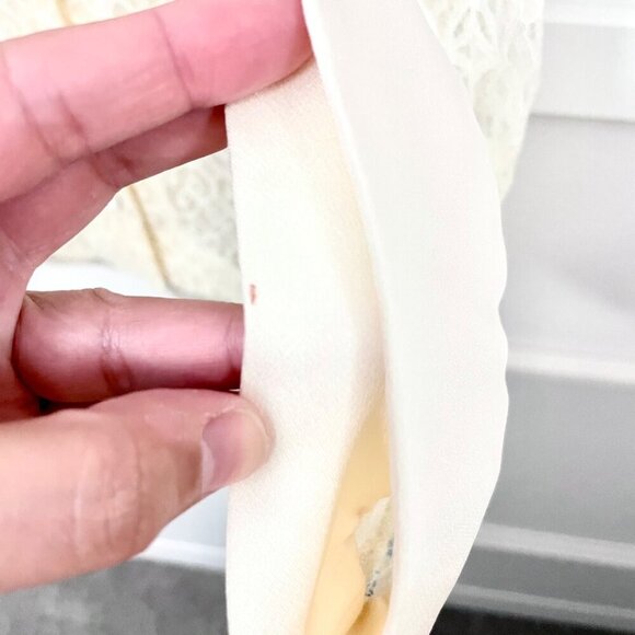 JONATHAN SIMKHAI Janice Lace Long Sleeve Button Front Shirt Ivory Size S - Picture 4 of 10